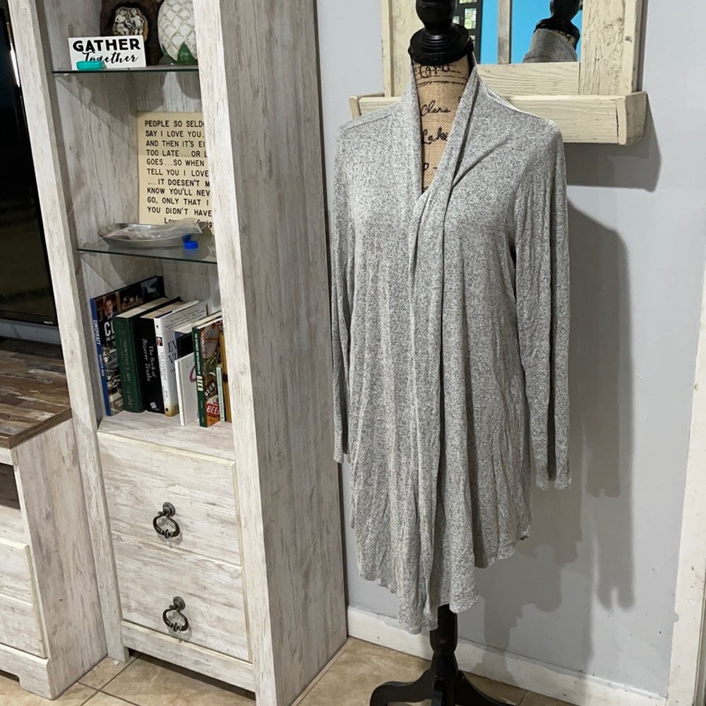 Grey long kimono size XL stretchy